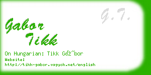 gabor tikk business card